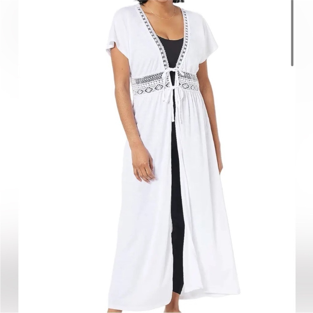 Belle by Kim Gravel Slub Knit Double Tie Swim Cover Up - Picture 2 of 5